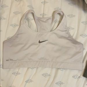 White nike sports bra